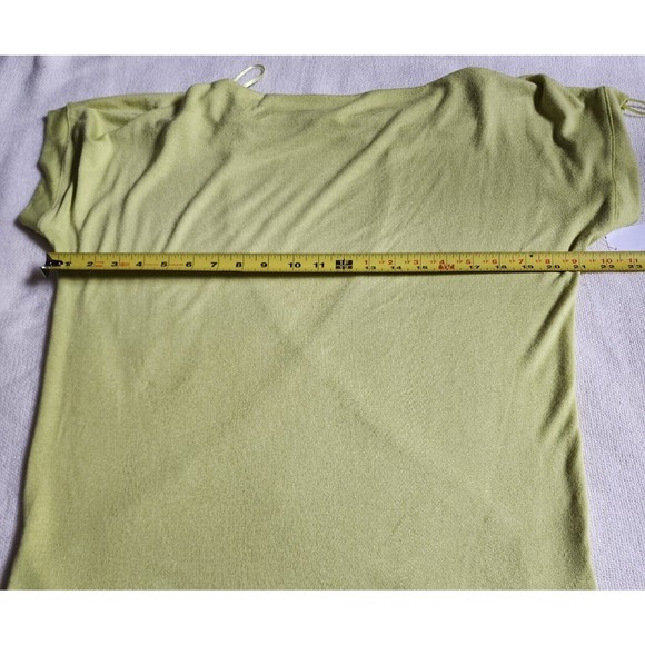 Halston Studio Open Back Top Green Size XS Drape Back Pullover Womens - Picture 4 of 9